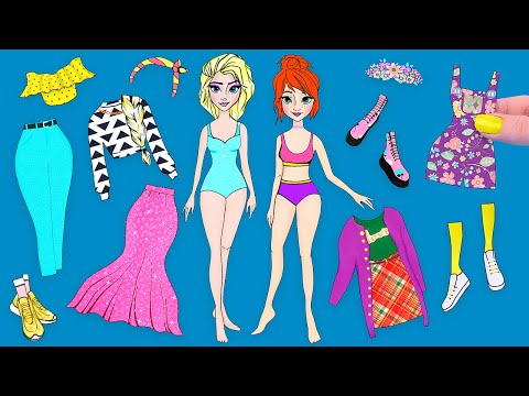 20 Cách Làm Búp Bê Giấy Frozen - Youtube