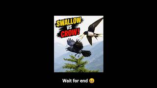 Swallow Bird vs Crow 🐦😱 | Crow Ko Tang Kar Diya! #Shorts