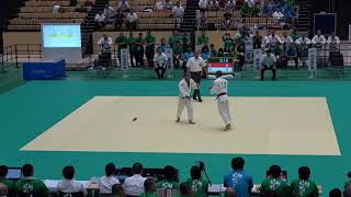 2018IH 男子柔道個人60kg級 準決勝 古志 天理(奈良県) 対 近藤 佐賀工(佐賀県)