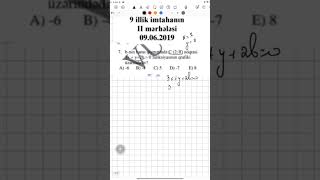 9 cu sinif buraxılış imtahanı 2019 #riyaziyyat #riyaziyyatdersleri #riyaziyyat #dim