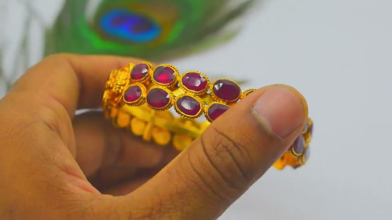 Antic Bangle | Ruby Bangle | South Traditions | Handmade bangles