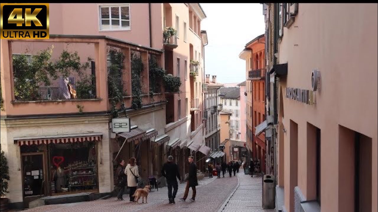 CH Lugano (Switzerland) Walk 4K Walking Tour CH (10.03.2022)