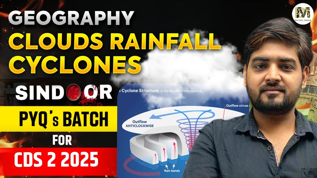 Clouds Rainfall & Cyclones for CDS 2 2025 🌏 | Most Important Geography ...