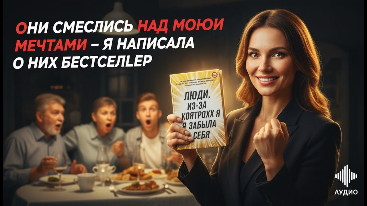 Они смеялись над моей мечтой писать — я показала бестселлер за ужином, и их лица побелели