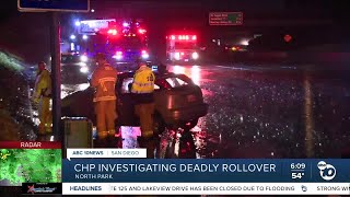 Person killed in rollover crash off I-805
