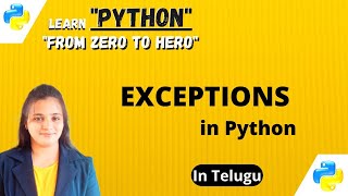 Exceptions in Python with Telugu Explanation #python #programming