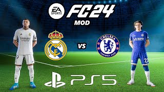 FC 24 REAL MADRID - CHELSEA | PS5 MOD 24/25 Ultimate Difficulty Career Mode HDR Next Gen