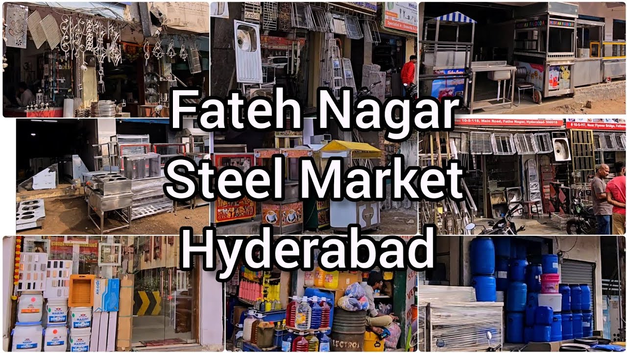 Hyderabad Biggest Steel Iron Market || Hardware || Kitchen Equipments || SS cutting Dye molding ||