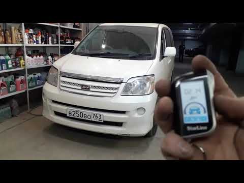 Toyota Noah. Процесс установки сигнализации с автозапуском.