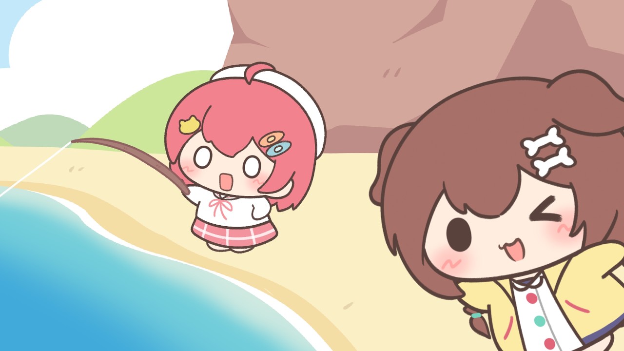 手描き】用件だけ済ませて帰る自由奔放なころさん【さくらみこ/戌神