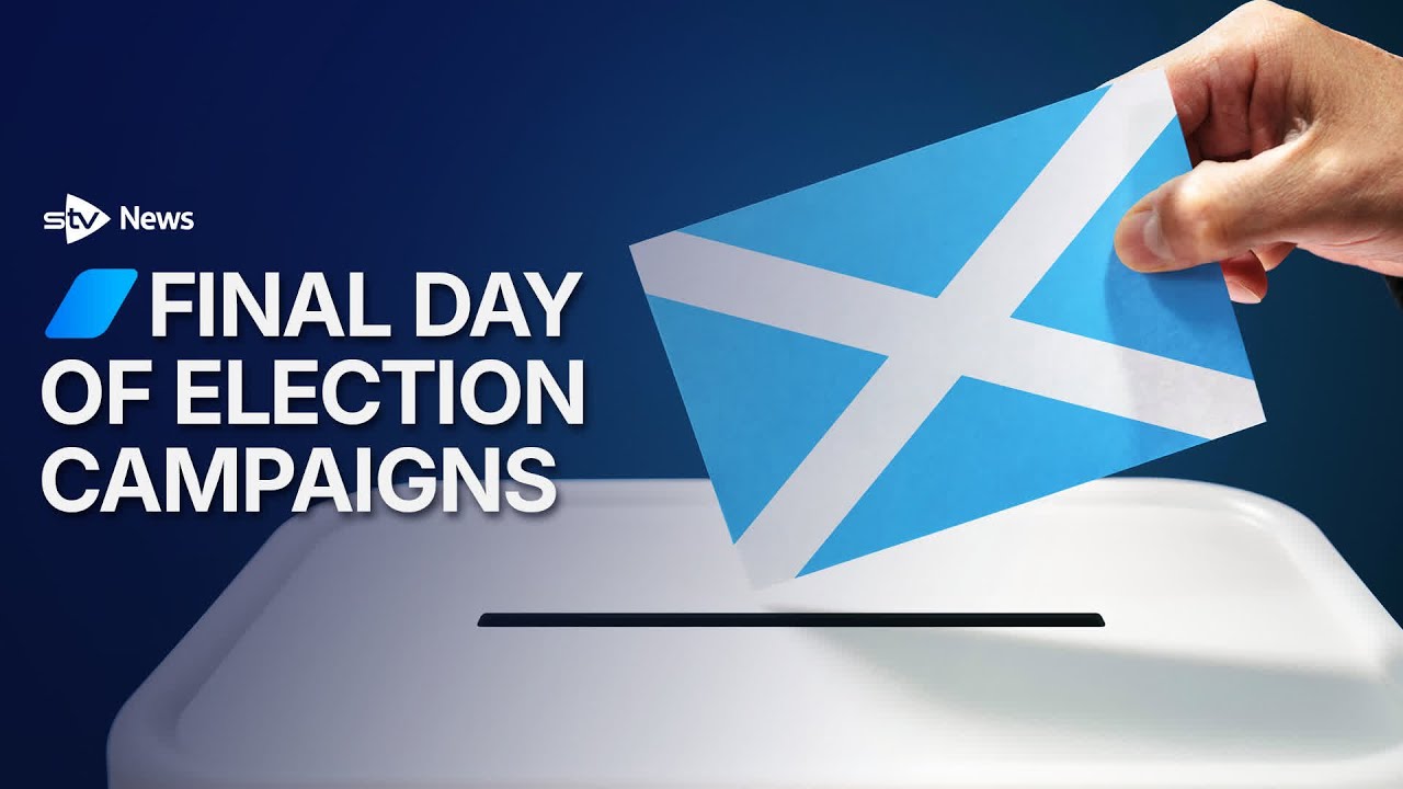 Less than 24 hours till polls open in Scottish election - YouTube