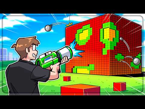 Breaking this giant cube is extremely satisfying