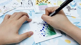 Unexpected Blossoming Gem: Painting the Glowing Beauty of a Roadside Bush in Watercolor Card screenshot 5