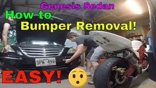 Genesis Sedan Bumper Removal (HOW TO)(EASY!)