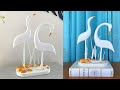 How to make Carved Bird Sculpture | White Cement Creative Bird Statues