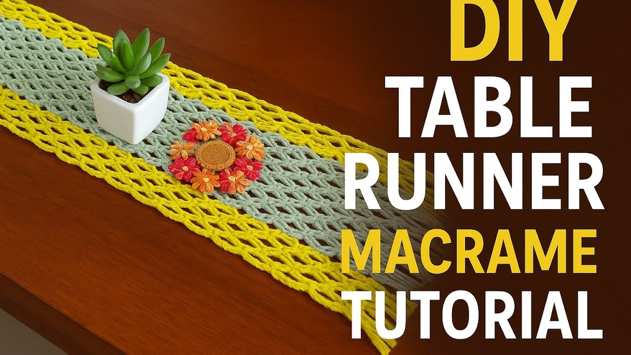 #viralvideo #DIY Macrame Table Runner | Easy Tutorial##vlog##🙃💫💫💫