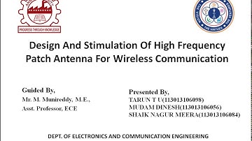Design and Stimulation of High Frequency Patch Antenna for Wireless Communication