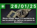 Bitcoin estable. Musk y CZ partidarios de que los gobiernos registren sus gastos en Blockchain.