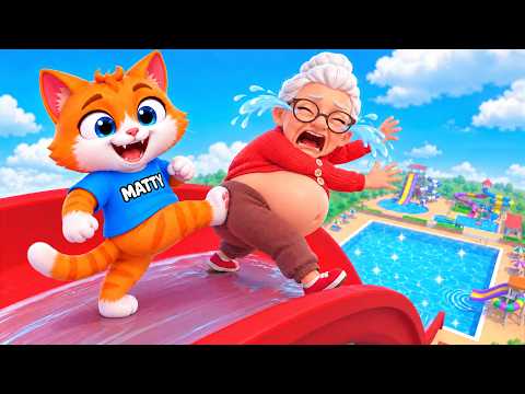 Cat Kicked PREGNANT Granny Down the WORLDS FASTEST Slide!