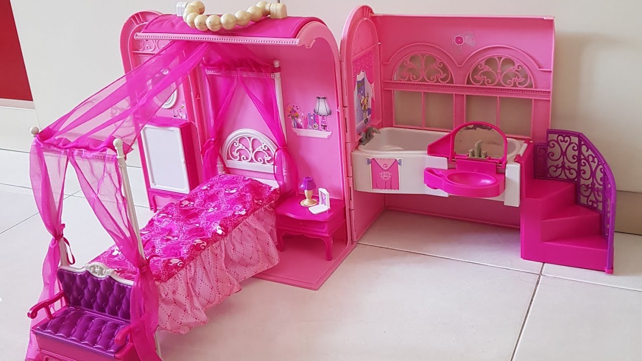 Barbie Doll Sweet Dream Bed and Bath Playset Furniture YouTube