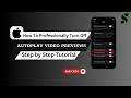 Ultimate Guide how to turn off auto play video previews on iphone iOS Settings