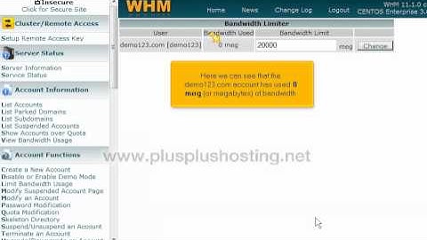How to limit bandwidth usage in WHM