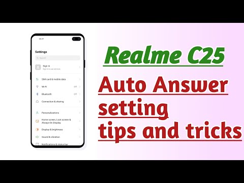 Realme C25, Auto Answer Settings Tips and Tricks