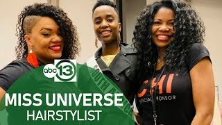 Hairstylist works her magic at Miss Universe pageant