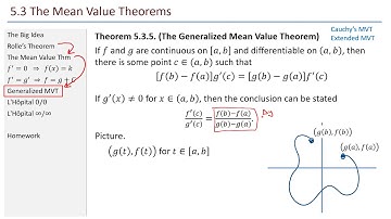 Math 441 - 5.3 The Mean Value Theorems