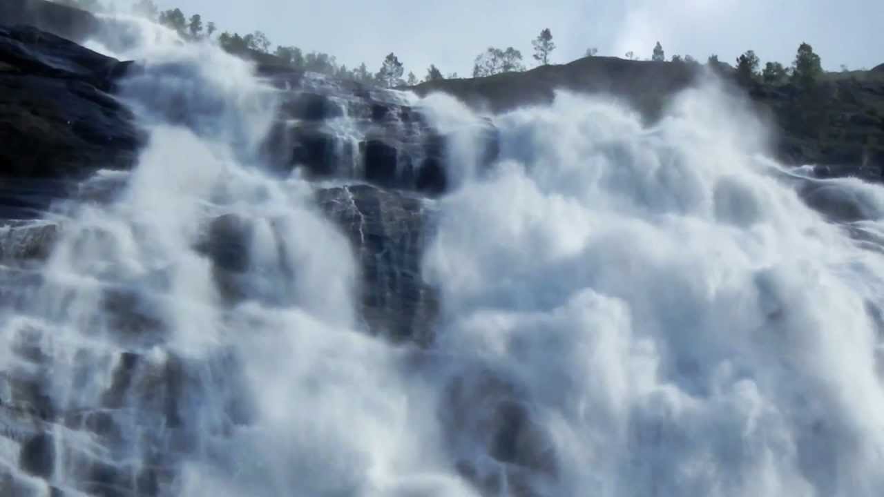 Langfoss Waterfall, Hordaland, Norway