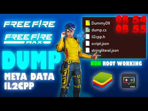 How to Dump Free Fire IL2CPP Metadata (OB54/OB55) | Full Tutorial (Non-Root)