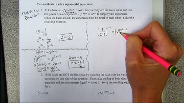 STEM Alg 4.5 #1 Solving Exponential Equations