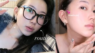 すっぴん美人を目指す私のナイトルーティン ダーマエアショットで毛穴撲滅してこ?💤🌙ㅣ쌩얼도 예쁘게 되고싶은 나의 나이트루틴!! 홈케어 방법  소개!!