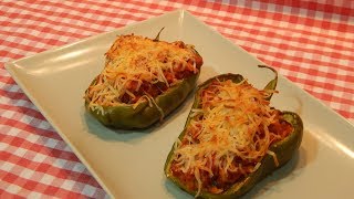 cómo hacer pimientos verdes rellenos