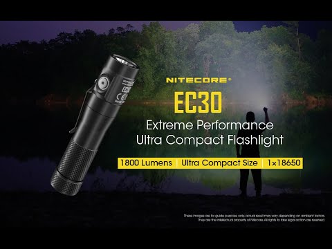 Review and Beamshots Of The New Nitecore EC30 Flashlight 1x18650 and 1800 Lumens