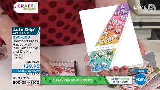 Diamond Press Happy Mail Pulltab Stamp And Die Kit Auto...