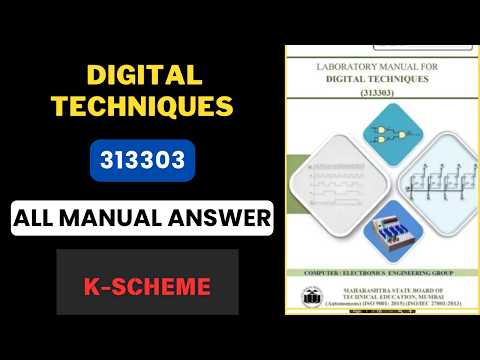 Digital Techniques | solved manual | manual answer | k scheme msbte | DTE | 3rd semester 313303