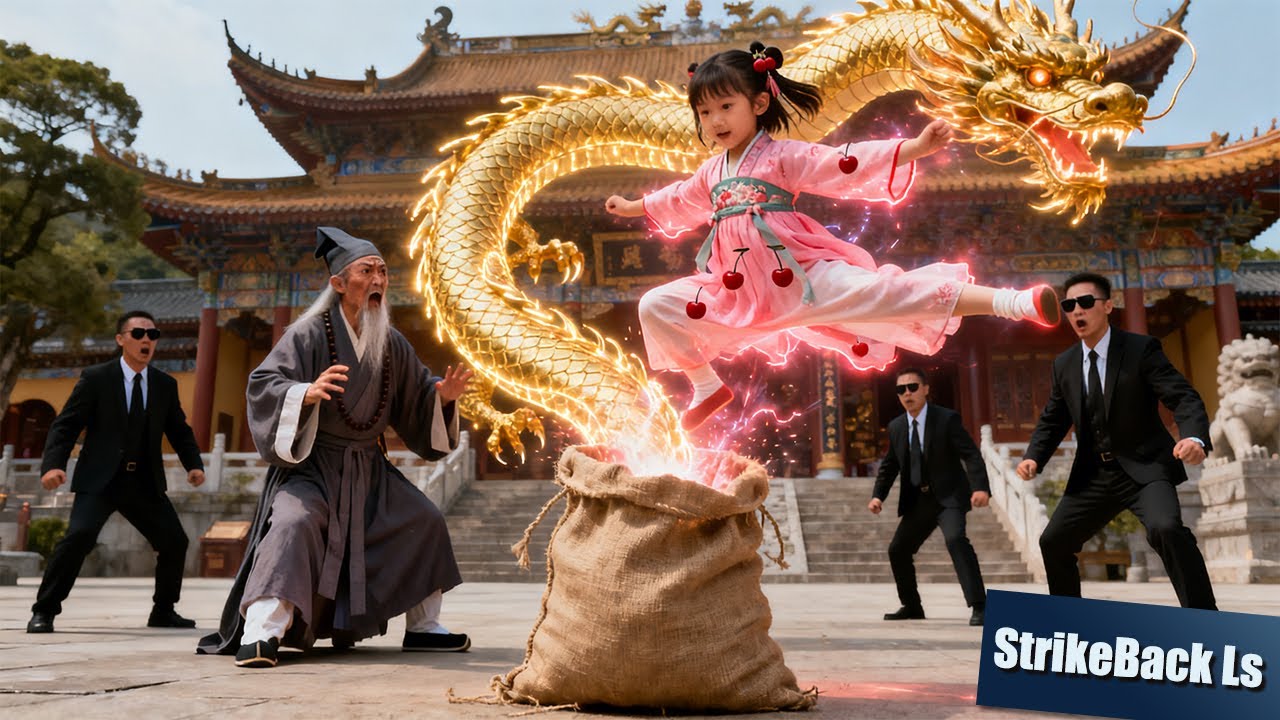 A Cute Little Kung Fu Girl Bursts from a Sack, Sending Every Bully into Absolute Panic!