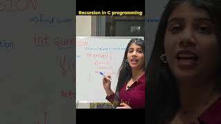 Recursion in C programming #coder #cprogramming #shorts #coding #trending