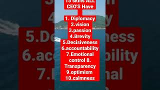 15 skills all CEOs have #shorts #motivation #focus #rich #money #luxury #success