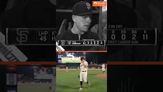 Kyle Harrison was a little emotional walking off the mound to an Oracle Park standing ovation 🥹