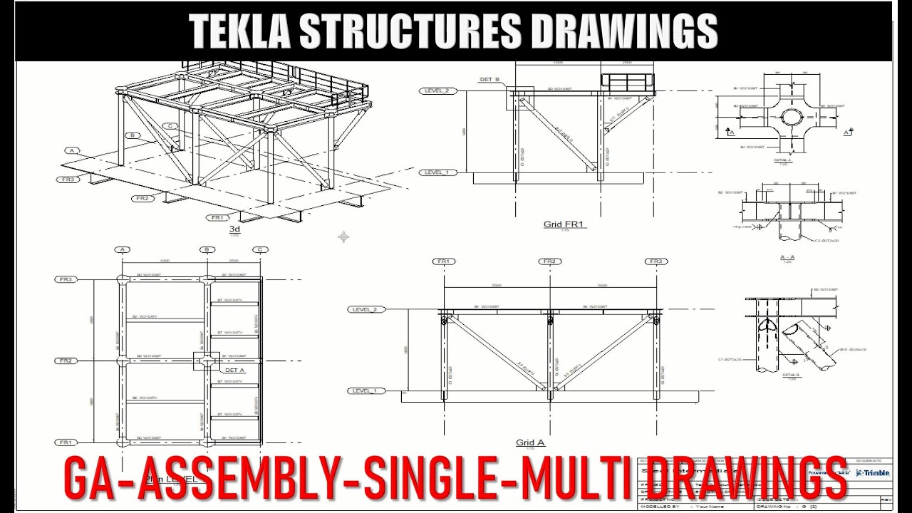How to create Erection Drawing, Assembly Drawing, Single Part Drawing and Multi Drawing?