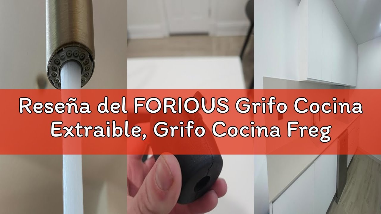 Reseña del FORIOUS Grifo Cocina Extraible, Grifo Cocina Fregadero con 2 Modos Giratorio a 360° Torne