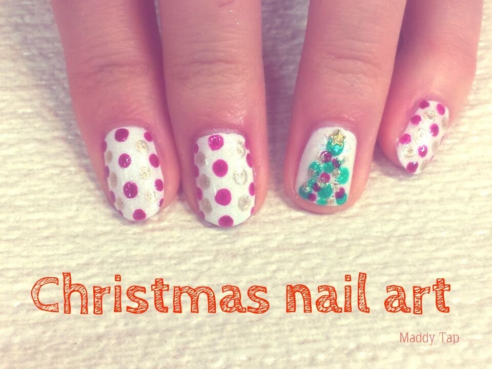 Christmas nail art tutorial 1 YouTube