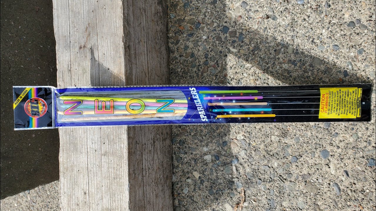Neon Sparklers by Big Fireworks