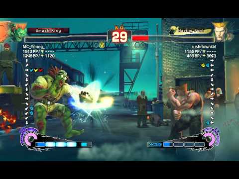Ultra Street Fighter IV battle: Blanka vs Guile