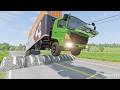 TRUCKS AND CARS VS BIG SPEEDBUMP #165 - BeamNG Drive