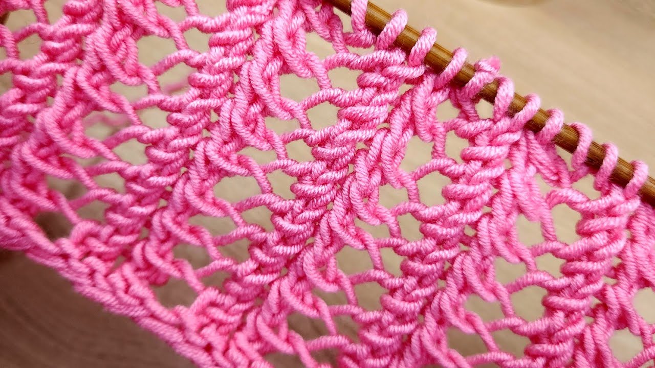 Узор для вязания | Всего 2 ряда | Шарф, шали, кардиган, летняя одежда