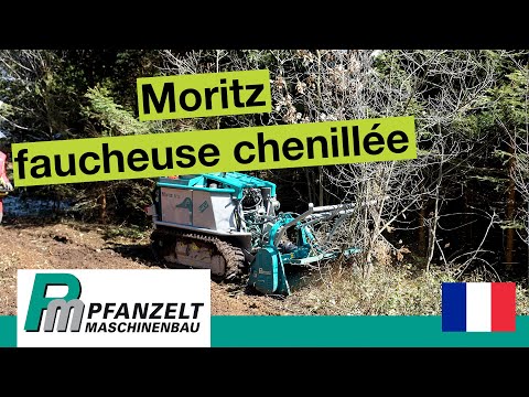 Treuil chenillé ou faucheuse chenillée Moritz Fr75 dans la préparation des sols à végétaliser