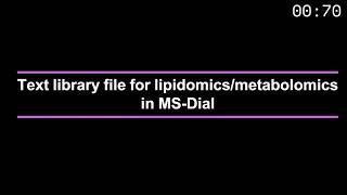 Text library upload in MS-DIAL5